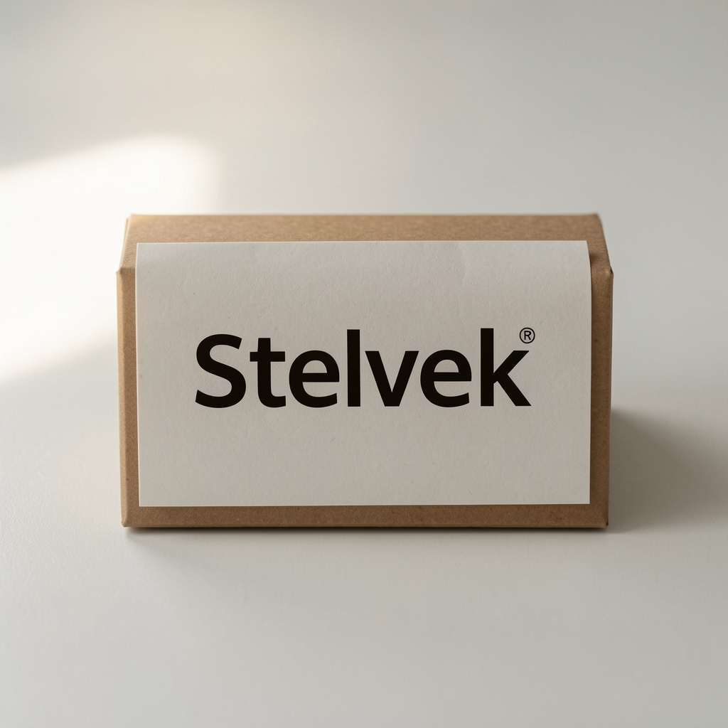 Detail etikety balenia Stelvek pri mäkkóm dennom svetle